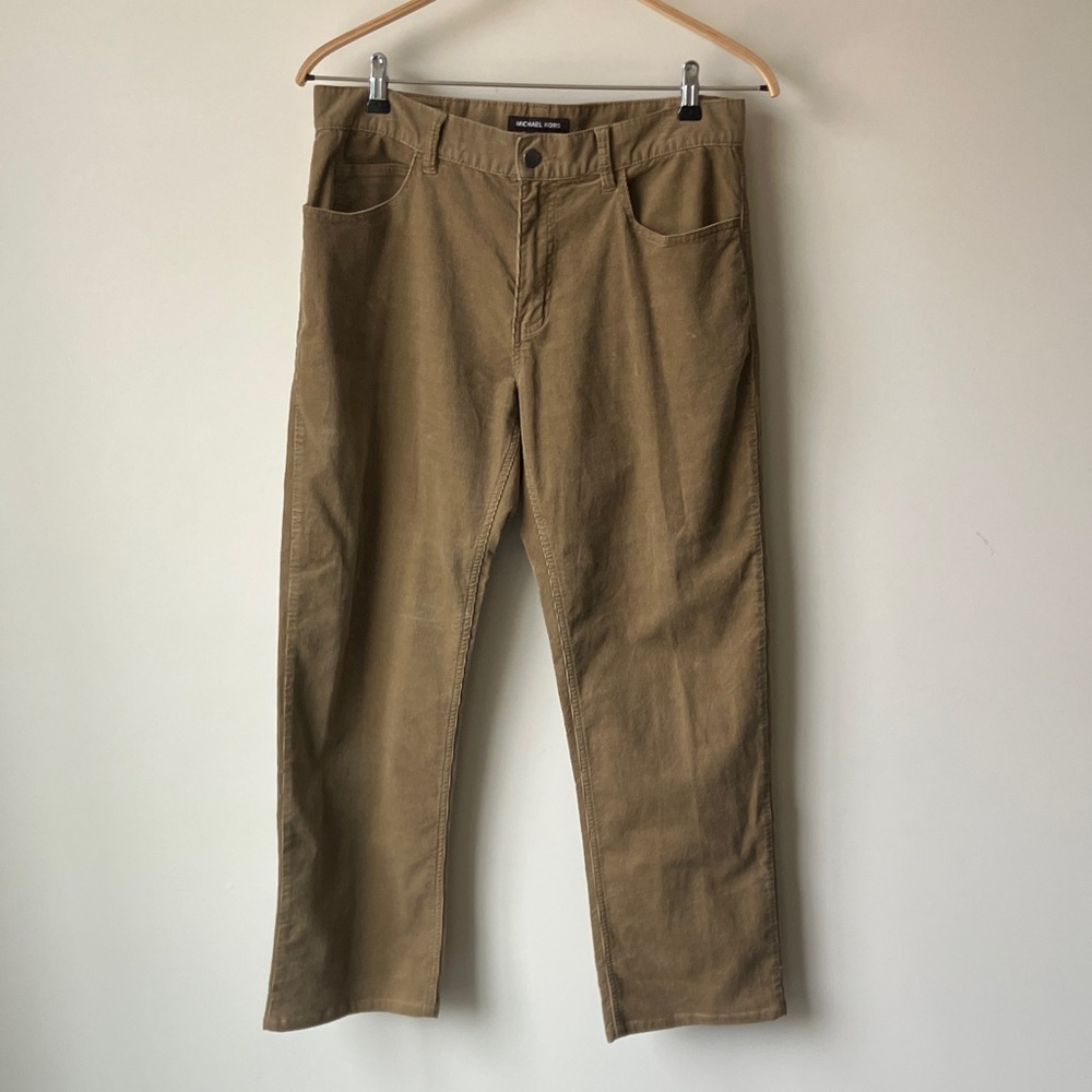 MICHAEL KORS Men's Tan 5 Pocket Corduroy Pants Size 33/30